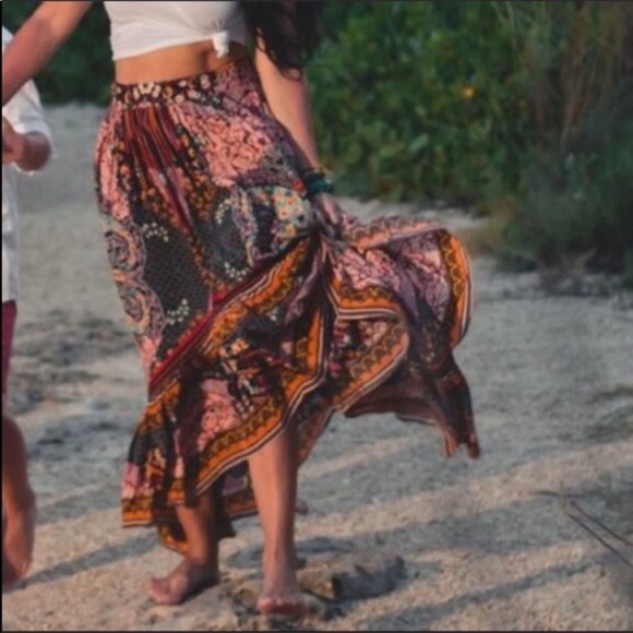 ANTHROPOLOGIE Bhanuni Allaire High Low Maxi Skirt - Picture 4 of 8